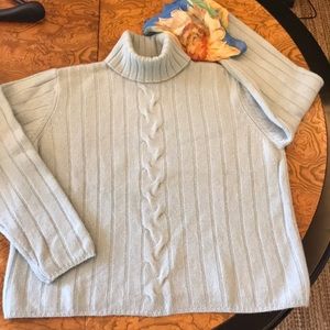 2 ply cashmere turtleneck sweater